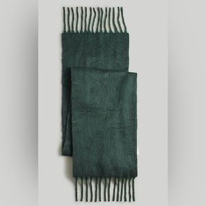 Madewell Contrast Fringe Scarf NWT Old Spruce Green MSRP $55